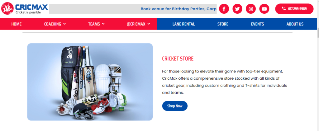 USA CRICKET STORE CRICMAX